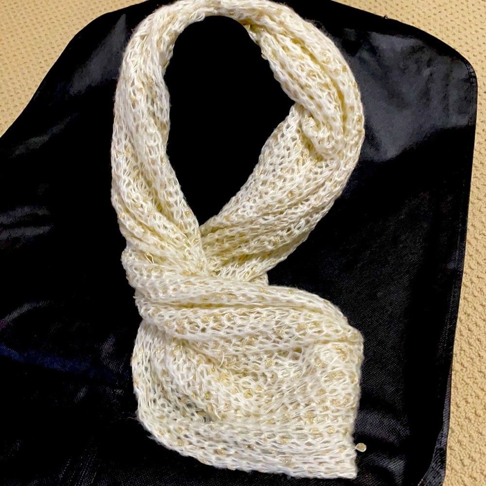 Hand knit infinity scarf
